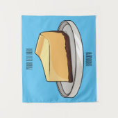 Darstellung des Cartoon Cheesecake Wandteppich (Vorderseite)