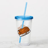 Darstellung des Cartoon der Ente Acryltrinkbecher (Rückseite)