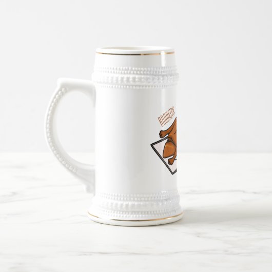 Darstellung des Cartoon der Ente Bierglas (Links)