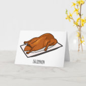 Darstellung des Cartoon der Ente Karte (Gelbe Blume)