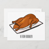 Darstellung des Cartoon der Ente Postkarte (Vorne/Hinten)