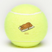 Darstellung des Cartoon der Ente Tennisbälle (Rückseite)