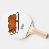 Darstellung des Cartoon der Ente Tischtennis Schläger (Seitenansicht)