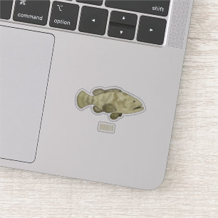 Darstellung des Cartoon des Groupers Aufkleber