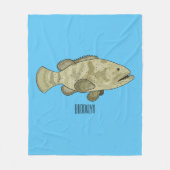 Darstellung des Cartoon des Groupers Fleecedecke (Vorderseite)
