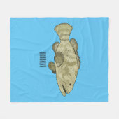 Darstellung des Cartoon des Groupers Fleecedecke (Vorderseite (Horizontal))