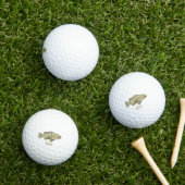 Darstellung des Cartoon des Groupers Golfball (Insitu Gras)