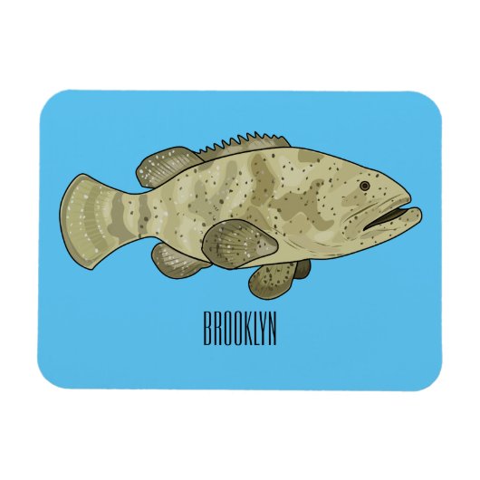 Darstellung des Cartoon des Groupers Magnet (Horizontal)