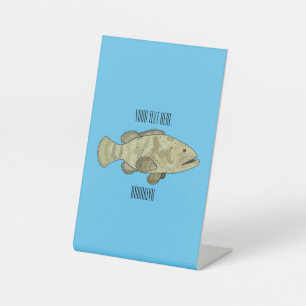 Darstellung des Cartoon des Groupers Sockelschild