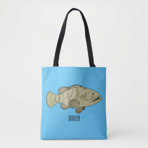 Darstellung des Cartoon des Groupers Tasche