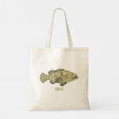 Darstellung des Cartoon des Groupers Tragetasche (Rückseite)