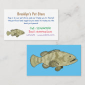 Darstellung des Cartoon des Groupers Visitenkarte (Vorne/Hinten)