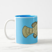 Darstellung des Cartoon des Groupers Zweifarbige Tasse (Links)