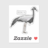 Darstellung des Cartoon des Kranichs Aufkleber (Blatt)