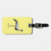 Darstellung des Cartoon des Kranichs Gepäckanhänger (Vorderseite horizontal)