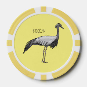 Darstellung des Cartoon des Kranichs Pokerchips