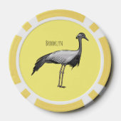 Darstellung des Cartoon des Kranichs Pokerchips (Rückseite)
