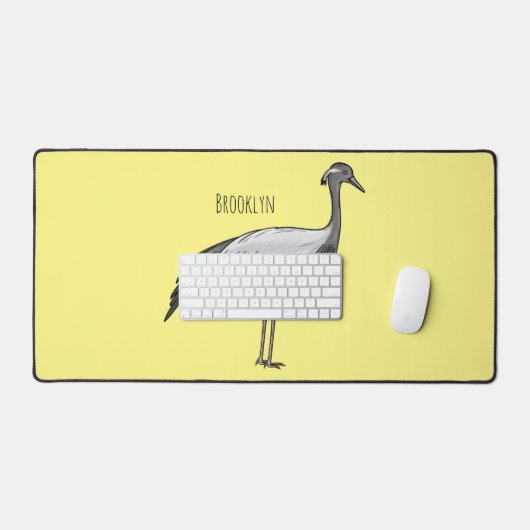 Darstellung des Cartoon des Kranichs Schreibtischunterlage (Tastatur & Maus)