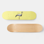 Darstellung des Cartoon des Kranichs Skateboard (Horizontal)