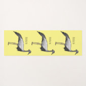 Darstellung des Cartoon des Kranichs Yogamatte (Rückseite (Horizontal))