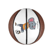 Darstellung des Cartoon eines Elephanten-Fußballsp Mini Basketball (Vertikal)