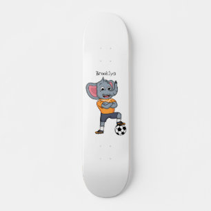 Darstellung des Cartoon eines Elephanten-Fußballsp Skateboard