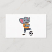 Darstellung des Cartoon eines Elephanten-Fußballsp Visitenkarte (Rückseite)