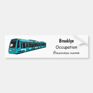 Darstellung des Cartoon elektrischer Lokomotive Autoaufkleber
