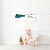 Darstellung des Cartoon elektrischer Lokomotive Banner (Insitu)