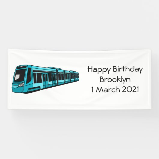 Darstellung des Cartoon elektrischer Lokomotive Banner (Horizontal)