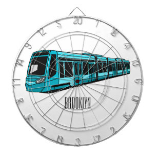 Darstellung des Cartoon elektrischer Lokomotive Dartscheibe