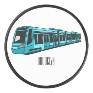 Darstellung des Cartoon elektrischer Lokomotive Eishockey Puck