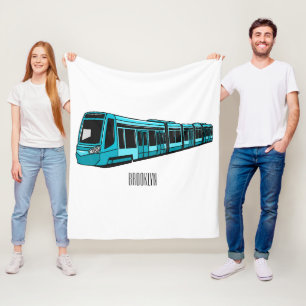 Darstellung des Cartoon elektrischer Lokomotive Fleecedecke