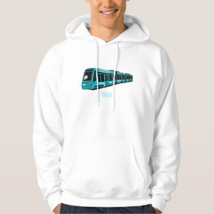 Darstellung des Cartoon elektrischer Lokomotive Hoodie
