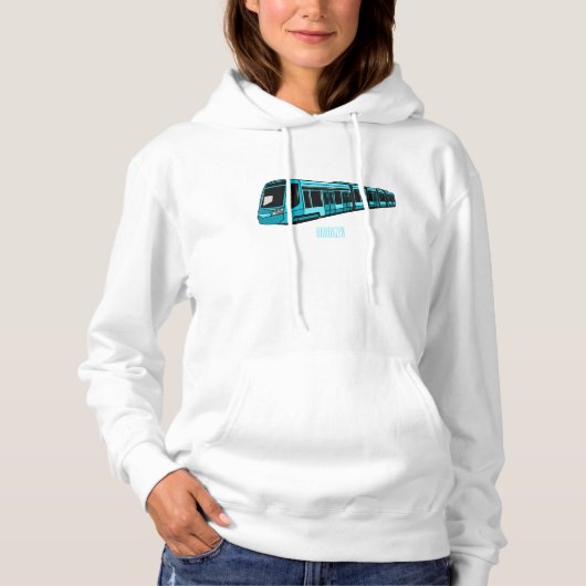 Darstellung des Cartoon elektrischer Lokomotive Hoodie (Vorderseite)