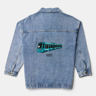 Darstellung des Cartoon elektrischer Lokomotive Jeansjacke