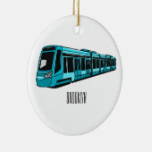 Darstellung des Cartoon elektrischer Lokomotive Keramik Ornament (Rechts)