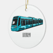 Darstellung des Cartoon elektrischer Lokomotive Keramik Ornament (Links)