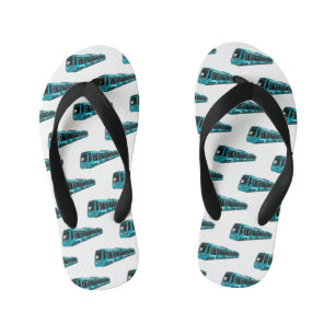 Darstellung des Cartoon elektrischer Lokomotive Kinderbadesandalen