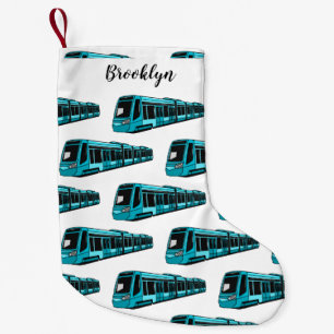 Darstellung des Cartoon elektrischer Lokomotive Kleiner Weihnachtsstrumpf