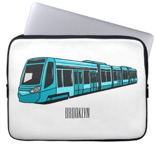 Darstellung des Cartoon elektrischer Lokomotive Laptopschutzhülle