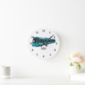 Darstellung des Cartoon elektrischer Lokomotive Runde Wanduhr (Zuhause)