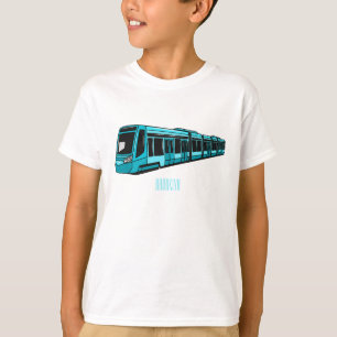 Darstellung des Cartoon elektrischer Lokomotive T-Shirt