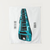 Darstellung des Cartoon elektrischer Lokomotive Wandteppich (Vorderseite)