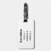 Darstellung des Cartoon Gepäckanhänger (Rückseite vertikal)