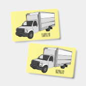 Darstellung des Cartoon im Box-LKW Ausweis (Vorder- & Rückseite)