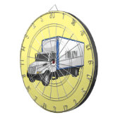 Darstellung des Cartoon im Box-LKW Dartscheibe (Vorderseite rechts)