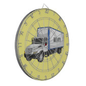 Darstellung des Cartoon im Box-LKW Dartscheibe (Vorderseite Links)