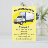 Darstellung des Cartoon im Box-LKW Einladung (Stehend Vorderseite)