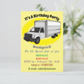 Darstellung des Cartoon im Box-LKW Einladung (Stehend Vorderseite)